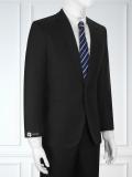 356 Bộ vest xanh đen 1 nút đơn giản #1
